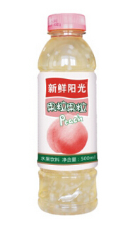 新鮮陽光椰果粒+蜜桃汁